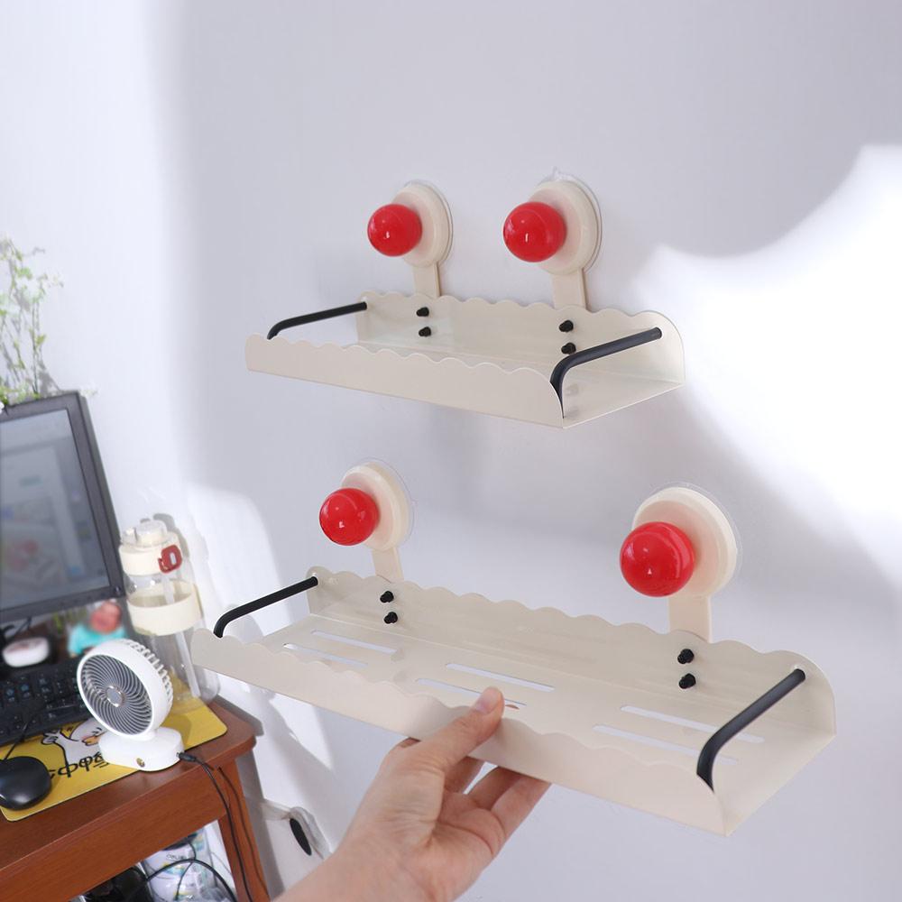 Dopamine Suction Cup Storage Shelf Punch Free Shower Shampoo Rack Bathroom Storage Rack  for Home