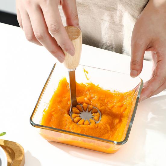 Машинка для картофеля из нержавеющей стали, деревянная длинная ручка, пищевой многофункциональный ручной инструмент для измельчения моркови и овощей, кухонные гаджеты