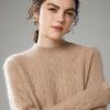 Fanzhen Women's 2024 A/W Thickened Half-High Neck Cashmere Blend Sweater