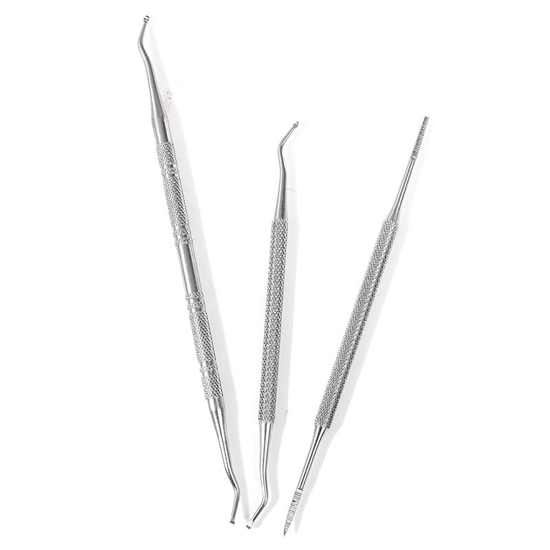 3шт крючок для ухода за ногтями на ногах, вросший двусторонний файл для коррекции вросшего пальца ноги