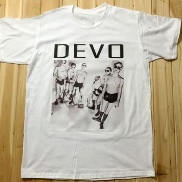 Редкая футболка с коротким рукавом Devo Band Белая S-2345XL Унисекс Футболка GC3374 Унисекс Футболка