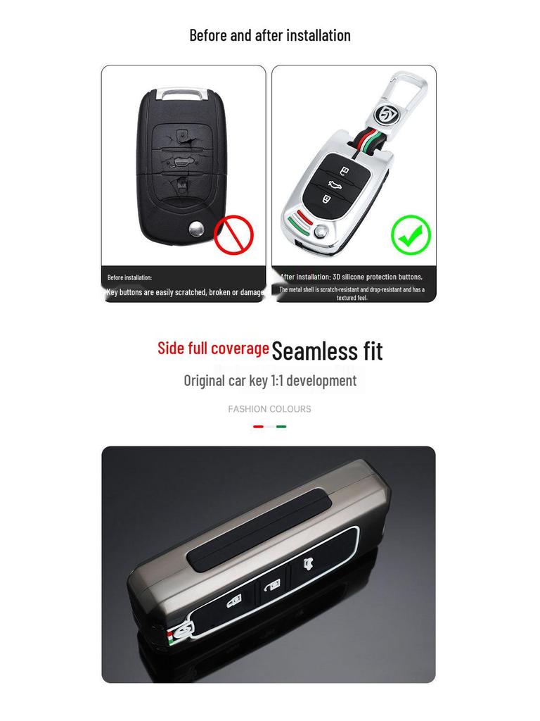 Baojun Car Key Cover for Hongguang MINI, Nano, EV, 730, 510, 310, 360, E200, S3 Journey