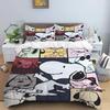3D-Printed "Snoopy" Series Bedding Set with Cute Cartoon Patterns — Duvet Cover and Pillowcases Available for Customization