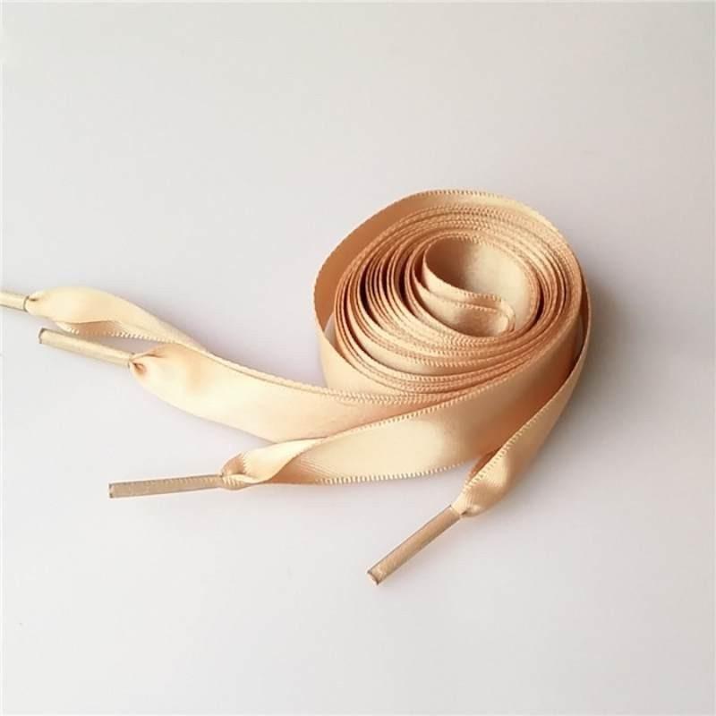 Colorful Polyester Ribbon Shoe Lace For Sneakers Satin Candy Color Flat Lace