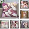 Чехол на подушку Yuru Yuri Мягкая плюшевая ткань Двусторонний печатный чехол на диванную подушку для всех сезонов Домашний декор Подарок