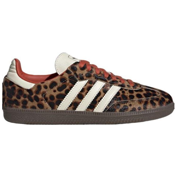 adidas Samba OG Cheetah Pack - любимые красные женские кроссовки коричневого цвета с черным кремовым и белым JI2734