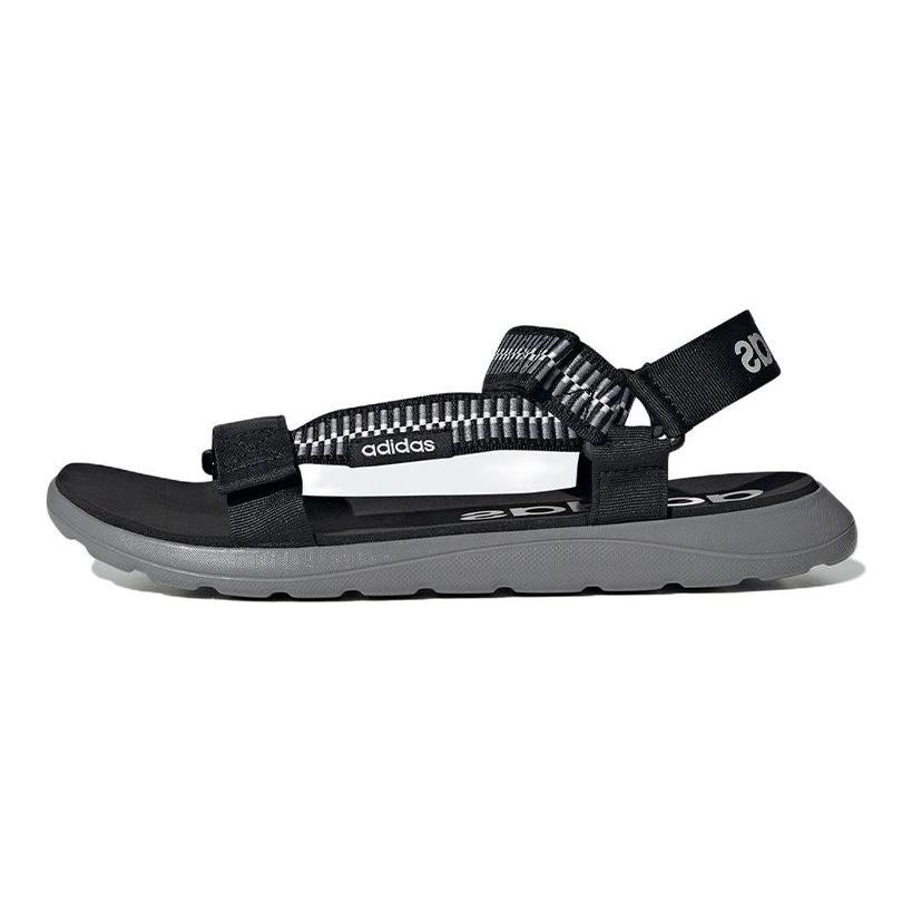 adidas Comfort Sandal Core Черные кроссовки унисекс Обувь-белый чисто-серый GV8243