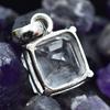 Sapphire 25 Ct Silver White Square Cut Natural Pendant Loose Gemstone CERTIFIED AR-3645-Sa