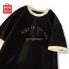 MINISO Мужская летняя хлопковая футболка свободного кроя 2025 года