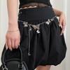 Punk Butterfly Waist Chain Hip Hop Dress Belt Chain Fashion Metal Chain Waistband  for Women