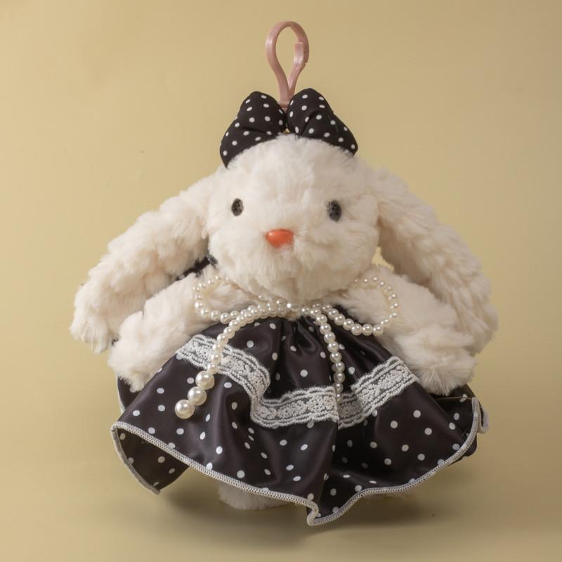 Cute Plush Bunny Bag Charm With Long Fur Material For Couples Gift
