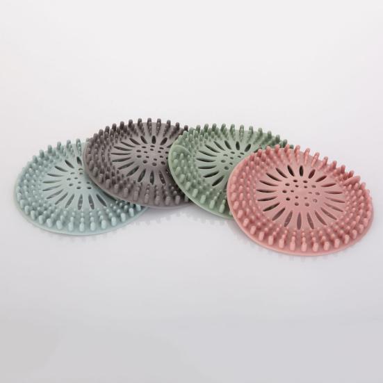 Силиконовая сливная крышка для пола, ловушка для волос, фильтр для раковины, сильная всасывающая пробка для запаха, сливные фильтры для ванной комнаты