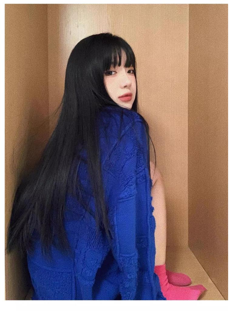 Натуральные длинные прямые парики для женщин - реалистичные, полностью на голове, средней длины, черные