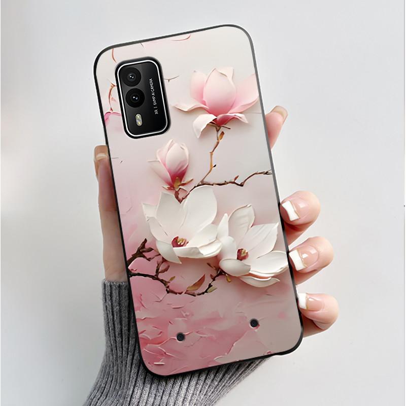 Печатный чехол для телефона Nokia XR21 Coque Capa Мягкий силиконовый черный корпус Чехол Милый Цветок Мультяшный Корпус Fundas