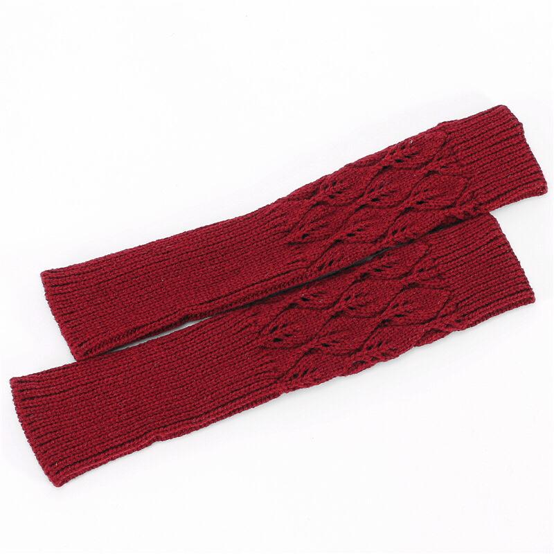 Botvotee Рукава для женщин Аксессуары Y2k Перчатки без пальцев Нарукавники Вязаные Зимние Теплые Длинные Рукава Милые Перчатки Hands-Free