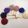 Personality Colorful Brooch Leaf Lapel Decoration Rose Collar Needle Men Corsage Cloth Floral Badge