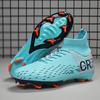 Высокие CR7 удобные износостойкие и нескользящие махровые стельки горячая новинка тканые из нитей TF футбольные бутсы оптом
