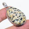 Dalmation Jasper Handmade 925 Sterling Silver Gift Jewelry Pendant 1.81" H3h05