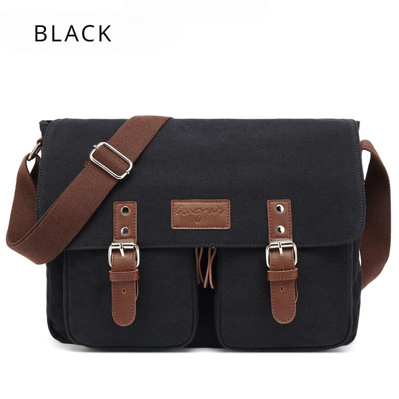 Fashion 16A Washing Canvas Shoulder Bag Retro Casual Messenger Bag Student Rucksack Crossbody Handbags for Men and Female Valentine's Day Gift