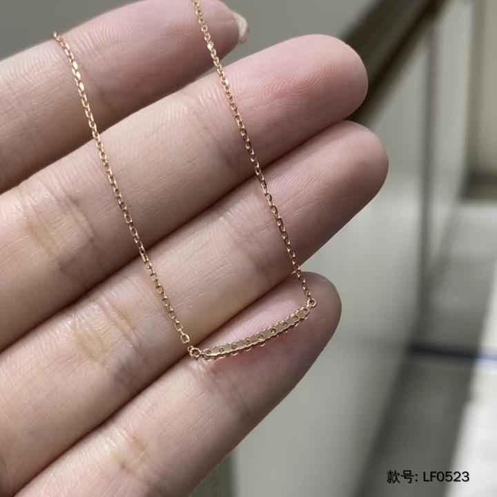 Custom 18K Rose Gold Lab Grown Diamond Pendant Necklace High Quality Luxury Fine Jewelry for Women for Wedding Parties