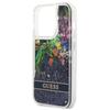 Guess Guhcp14Llflsb Iphone 14 Pro 6,1 Niebieski/Blue Hardcase Flower Liquid Glitter