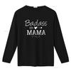 Womens Badass Mama Christmas Strong As A Mother Funny Mom T Shirt Black 2XL vintage Washed Soft Stretched Versatile Comfortable