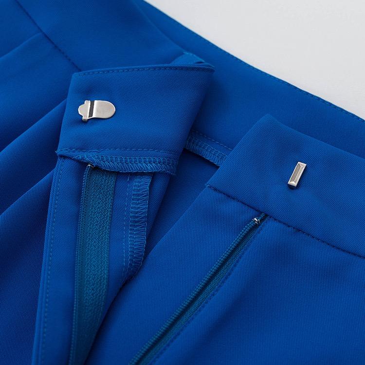 Офисные женские брюки Clacive Blue, модные свободные длинные женские брюки, повседневные широкие брюки с высокой талией для женщин