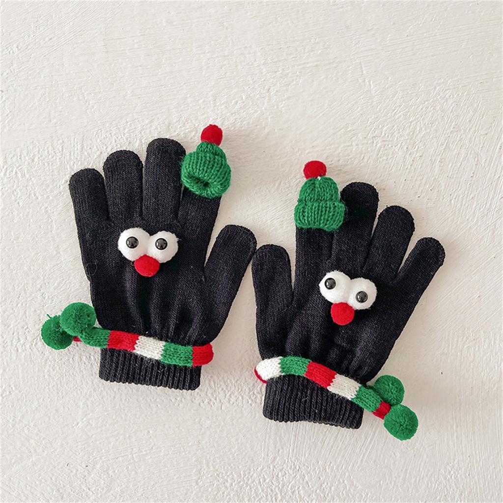 Christmas Party Gloves for Various Ages Soft Knitted Gloves Lovely Festival Theme Hand Gloves/Socks for Family Member