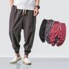Men's Jogging Pants Streetwear Loose Casual Cotton Linen Trouser Man Harem Pants Harajuku Oversized Men Sweatpants 5XL