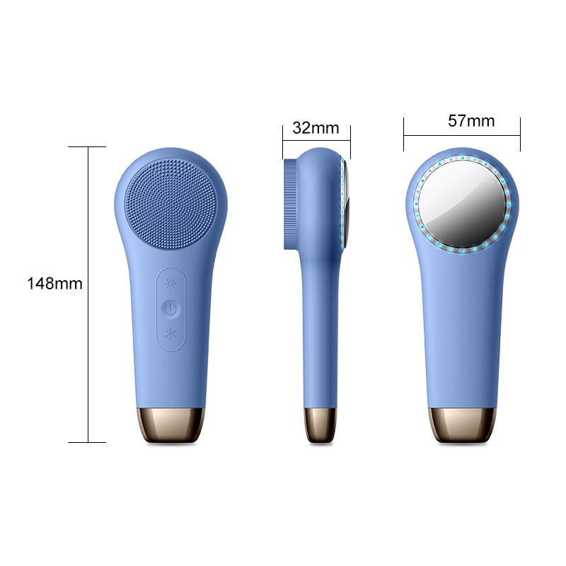 Electric Facial Cleansing Brush with Vibration and Hot/Cold Compress for Deep Pore Cleansing