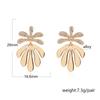 American Dainty European Style Leaf Earrings Gold And Silver Studs Alloy