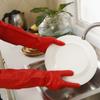 Red Rubber Washing Wash Dishes Cleaning Long Sleeve Household Gloves Latex Gloves Kitchen