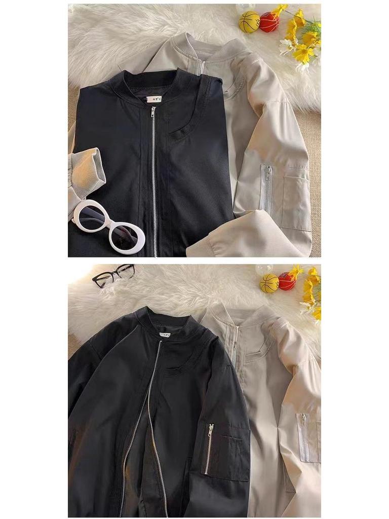 Унисекс Модная Серая Бомбер-куртка в стиле Харадзюку для Пар