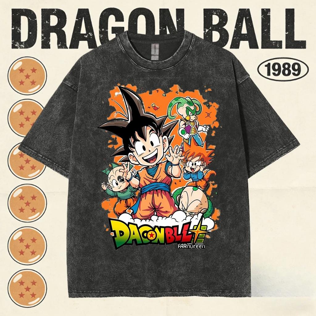 Hot 2026 New Dragon Ball All Characters Nostalgic Anime Men's Washable T-shirt Cotton Men's and Women's Summer Unisex T-shirts