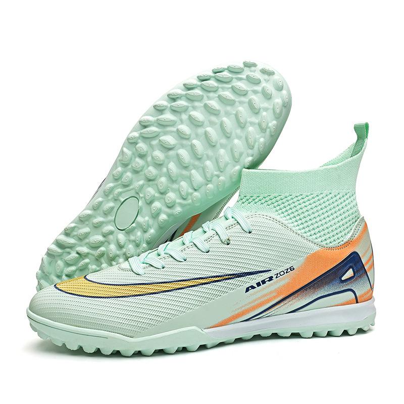 Новые Высокие Футбольные Бутсы Tf Шипы для Искусственного Газона Ag Шипы Кожаные Тренировочные Бутсы для Мужчин и Женщин