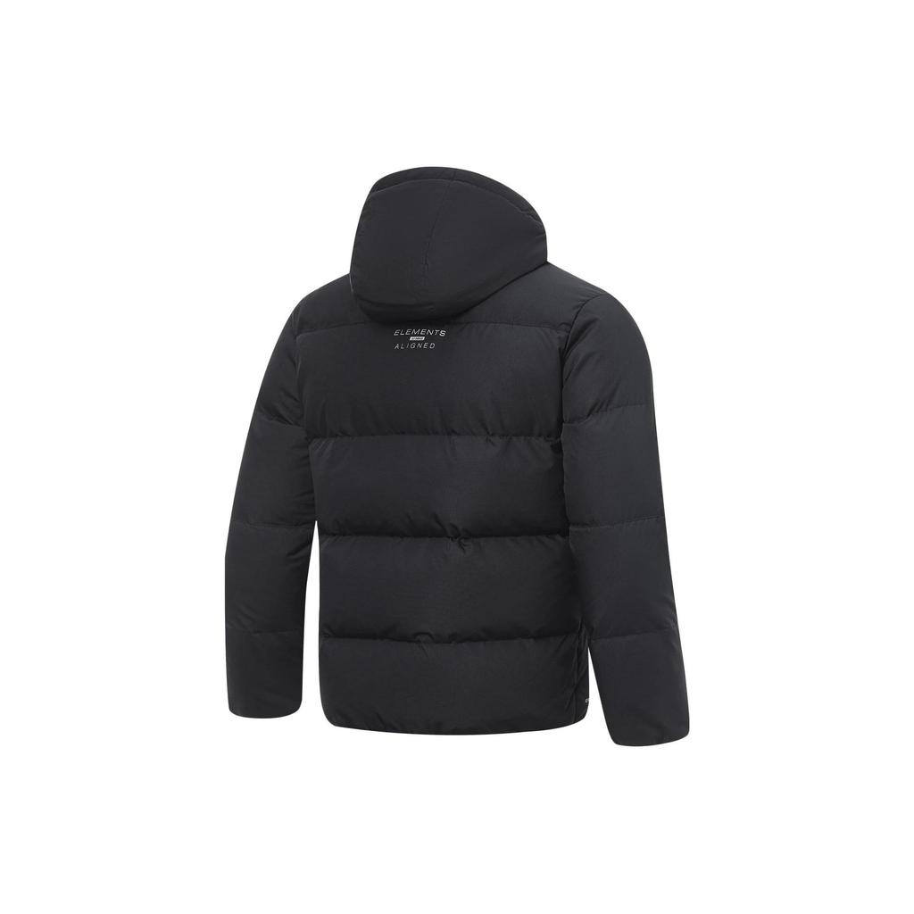 Li-Ning Fitness Series Solid Color Hooded Sports Down Jacket Men Outerwear AYMT061-1