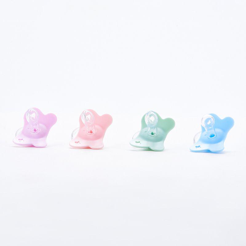 Детская соска-пустышка с крышкой в форме бабочки, круглая и плоская, силиконовая, для сна, для новорожденных, для укусов и жевания