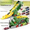 Детская игрушка-машинка-катапульта с динозавром, Трицератопс, Скользящая трасса, Сплав, Деформация, Тираннозавр Рекс, Модель игрового транспортного средства