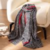 Autumn and Winter New Scarf Women's Imitation Cashmere Scarf Warm Printing Long Couple Scarf Square Scarf Women