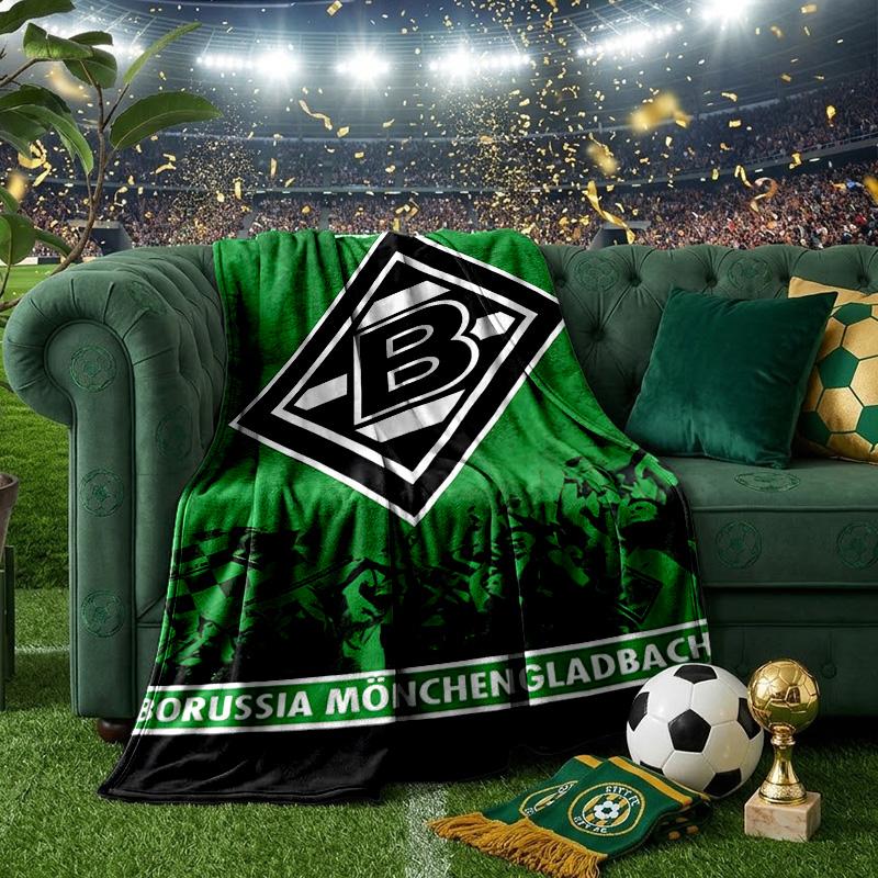 Green Black Borussia Blanket Lightweight Ideal Bedding Blanket Perfect for Travel, Camping, Living Rooms, Offices, Sofas, Fan Christmas gift