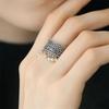 Винтажные Тайские Серебристого Цвета Круглые Бусины Кисточка Регулируемые Кольца на Палец для Женщин Хип-Хоп Новые Украшения Подарок Вечеринка Рок