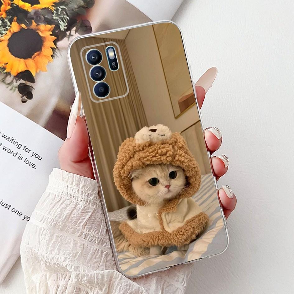 For OPPO Reno 6 6Z 5G Case CPH2237 CPH2251 Cover Fashion Flower Soft Silicon Bumper on OPPO Reno6 Pro CPH2249 Reno6 CPH2235 Capa