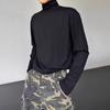 Men's Turtleneck Shirts Long Sleeve Pullover Tee Male Casual Slim Fit Undershirt Base Layer Top