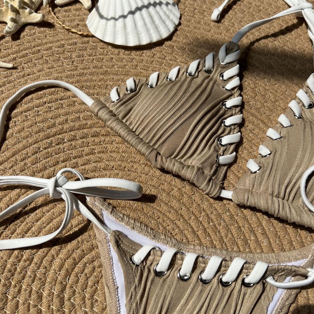 Бикини с эффектом пуш-ап, сексуальный женский купальник, женский купальник, комплект микро-бикини, купальный костюм, пляжная одежда, однотонное бразильское бикини