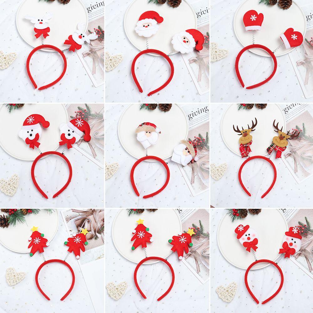 Lovely Santa Claus Christmas Decorations Christmas Headbands Xmas Hairband Reindeer Headwear