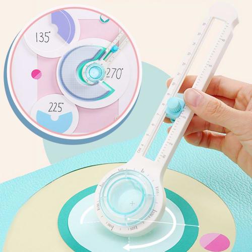 Moeagel Circle Cutter (Fits Diameters from 8cm To 32cm), Easily Cuts Circles and Fan Shapes, Increased Stability, Easy To Use, Compass Cutter, Circle