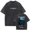 Washed Vintage Rapper PLK Chambre  Album Graphic Tshirts Men Hip Hop Fashion Pop Music T Shirts Mens Casual Cotton Tshirt