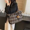 Plaid Commuter Bag Women's Shoulder Bag Student Class Bag Large Capacity Tote Bag