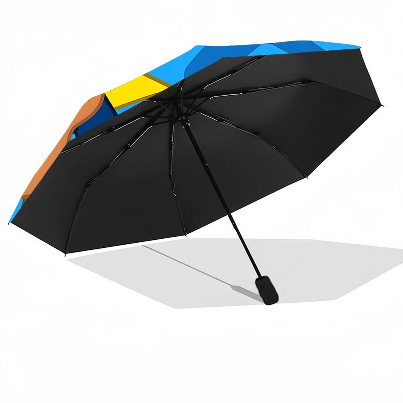F-FlimFlim Umbrella with Automatic Open/Close & Self-8-Rib Heavy-Duty Umbrella, Compact Travel Umbrella Suitable for Outdoor