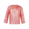 Unisex Kids Metallic Bronzing Cloth Tshirt Long Sleeve Loose Fit Round Neck Top for Parties Performances